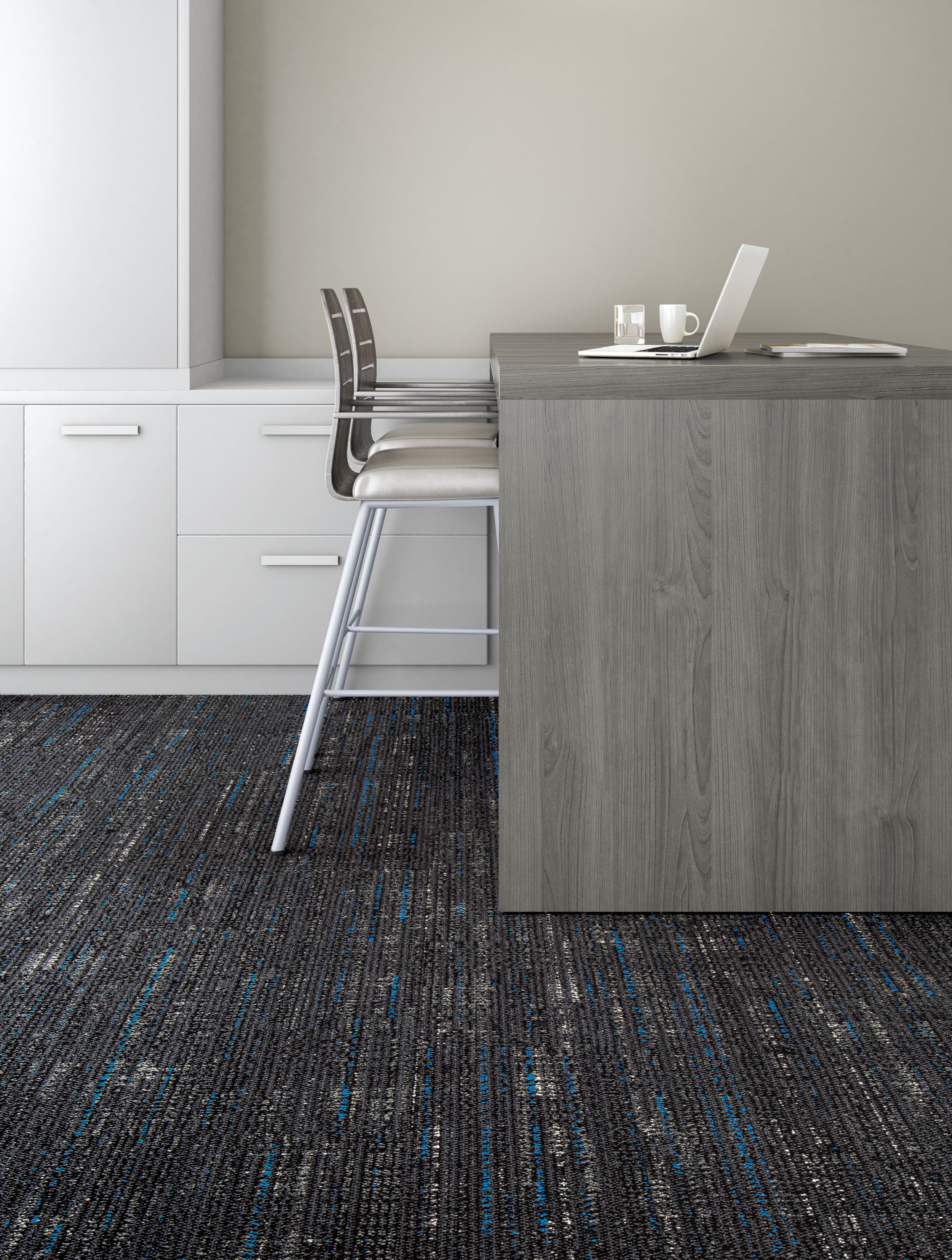 Interface Bitrate plank carpet tile in office area with desk and chair image number 9