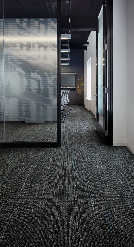 Interface Bitrate plank carpet tile in office and corridor