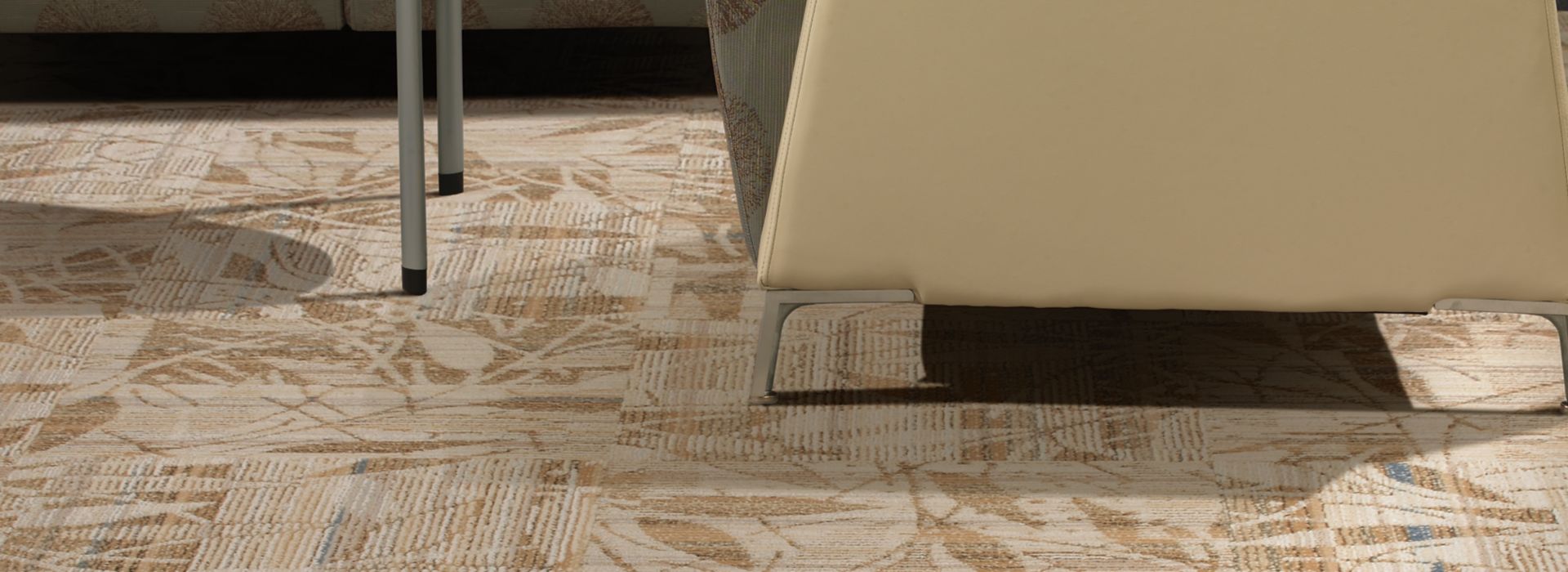 Interface Broadleaf carpet tile in seating area image number 1