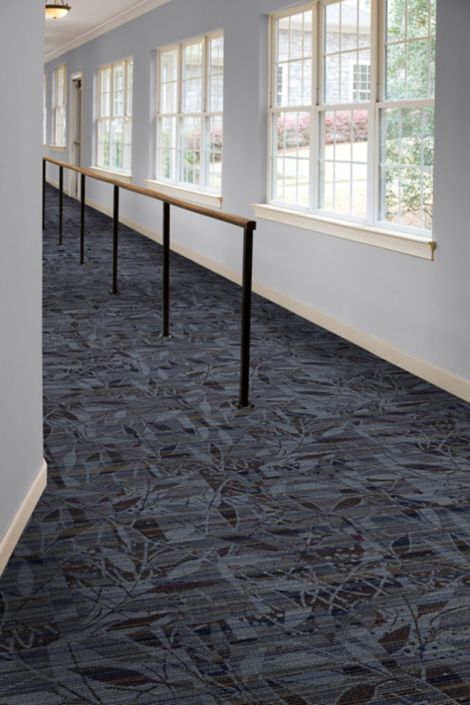 Interface Broadleaf carpet tile in sloped corridor image number 12