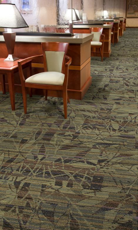 Interface Broadleaf carpet tile in waiting area