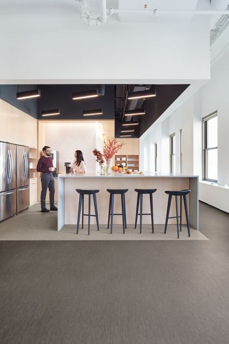 Interface Brushed Lines LVT in break area with bar and stools image number 6