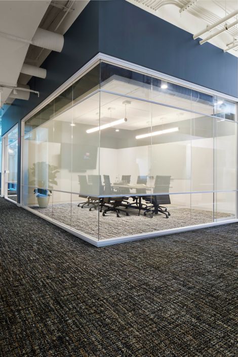 Interface C551 plank carpet tile in office with glass walls image number 5
