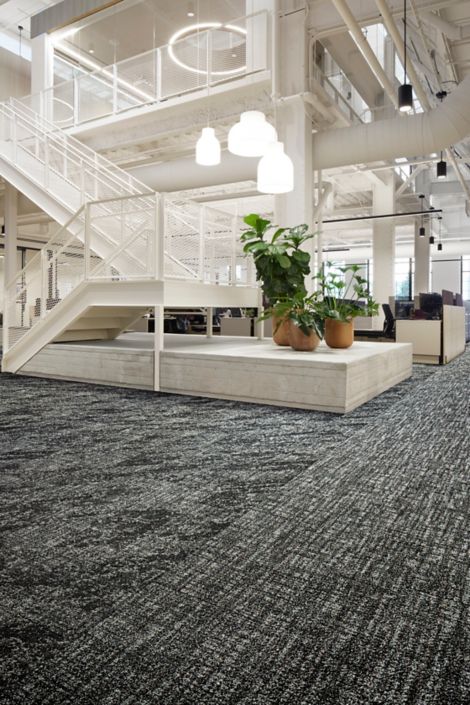 Interface C551 and C552 plank carpet tile in open area with stairs and workspaces image number 3