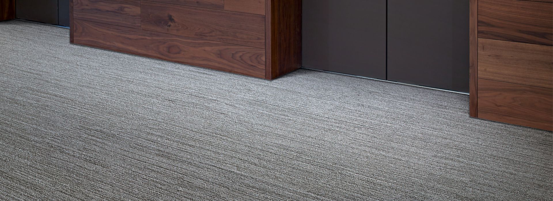 Interface CE171 plank carpet tile in elevator bank