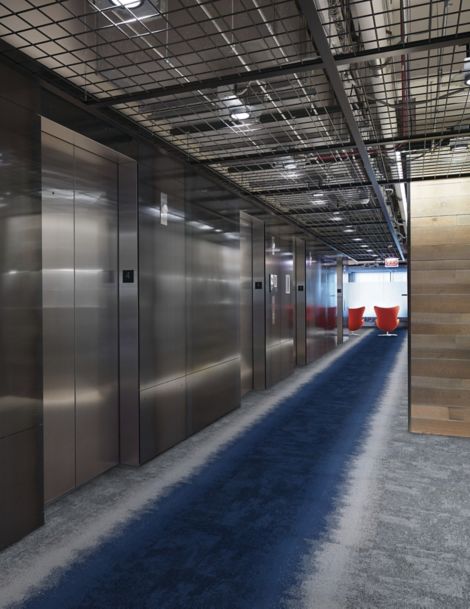 Interface CE100 and CE200 carpet tile in workplace corridor/elevator bank image number 5
