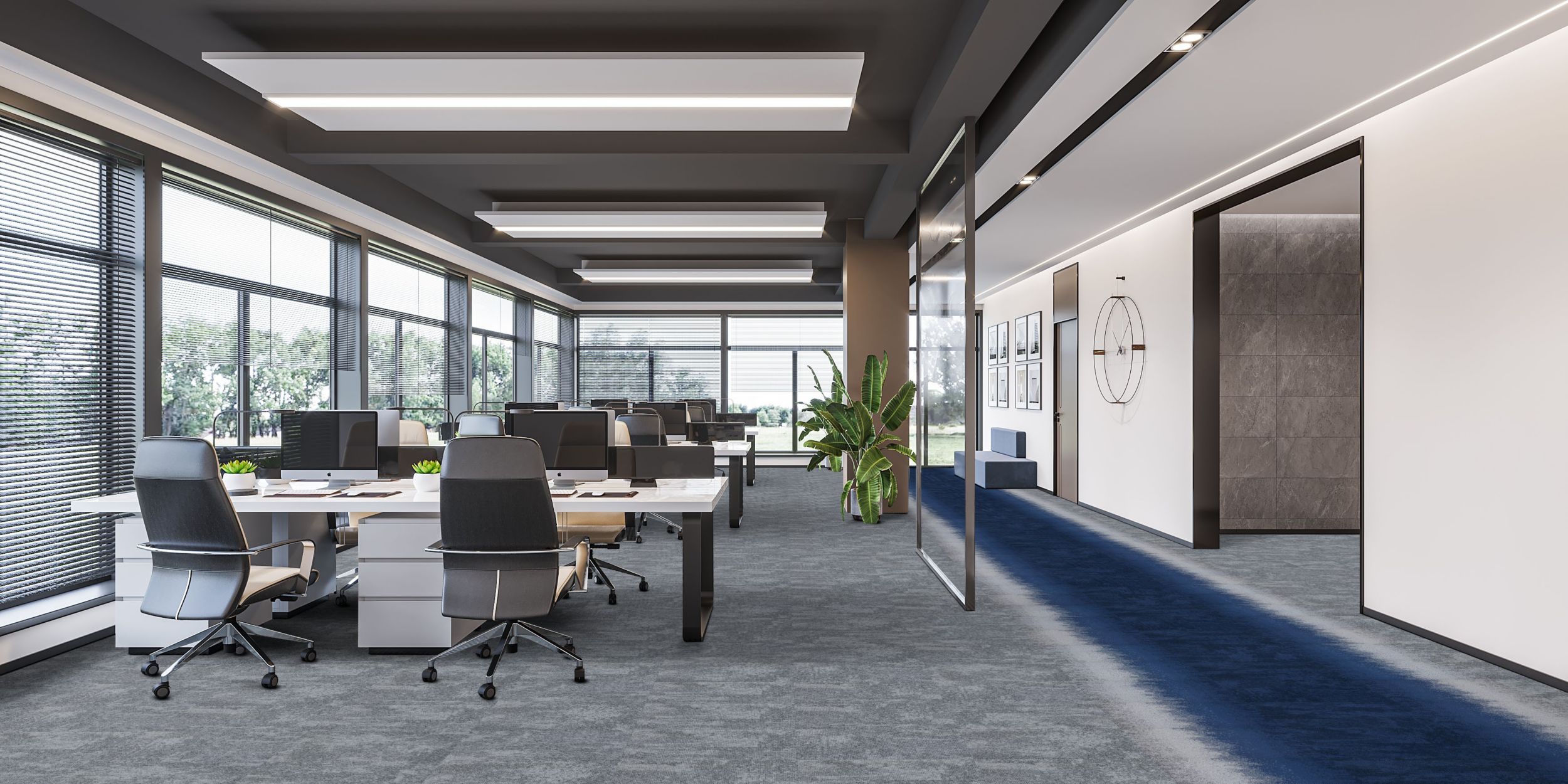 Interface CE100 and CE200 carpet tile in open office workspace image number 3