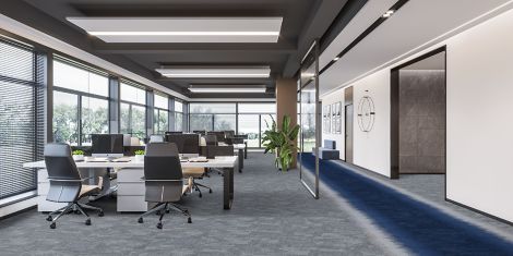 Interface CE100 and CE200 carpet tile in open office workspace image number 3