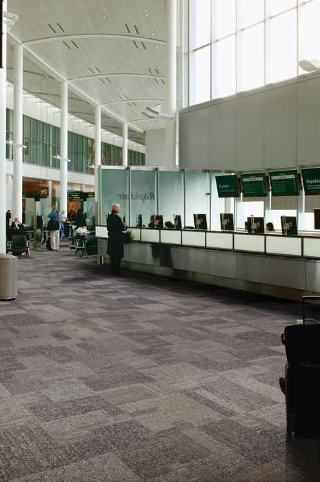 Interface Cambria carpet tile at airport ticket desk