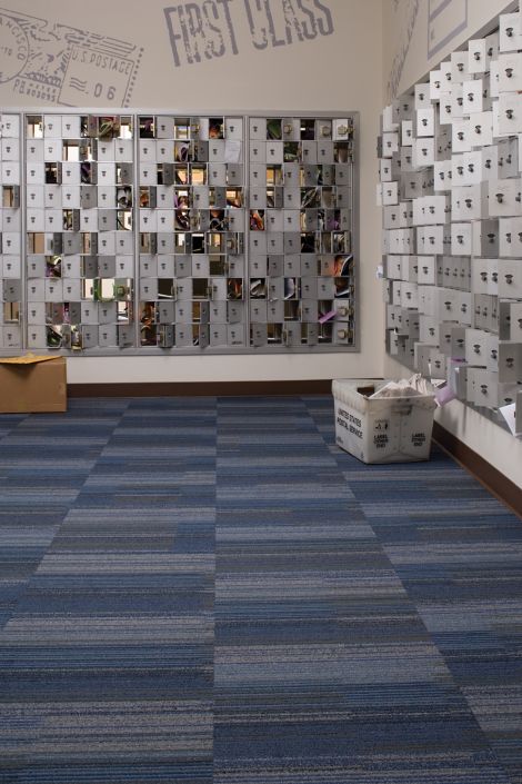 Interface Chenille Warp carpet tile in mail room image number 6
