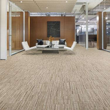 Interface Comes Around and Goes Around plank carpet tile in workplace lobby 图像编号 3