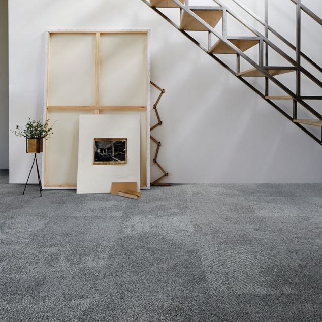 Interface Composure carpet tile with stairs in background