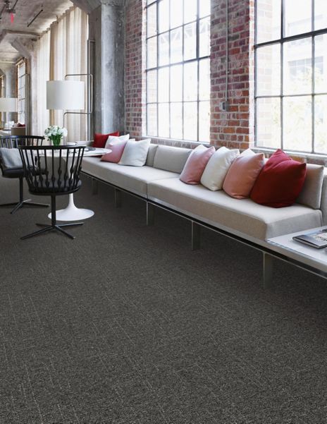 Interface DL902 carpet tile in public space with long couch