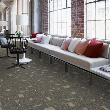 Interface DL903 carpet tile in public space with long couch image number 1