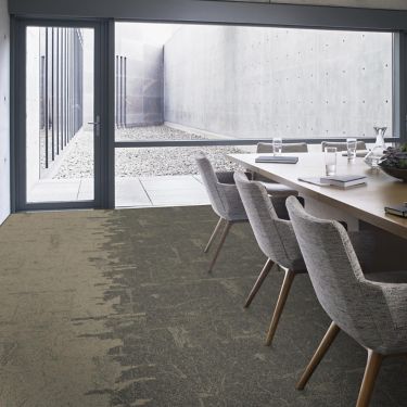 Interface DL905, DL906 and DL907 carpet tile in conference roomo with glass wall
