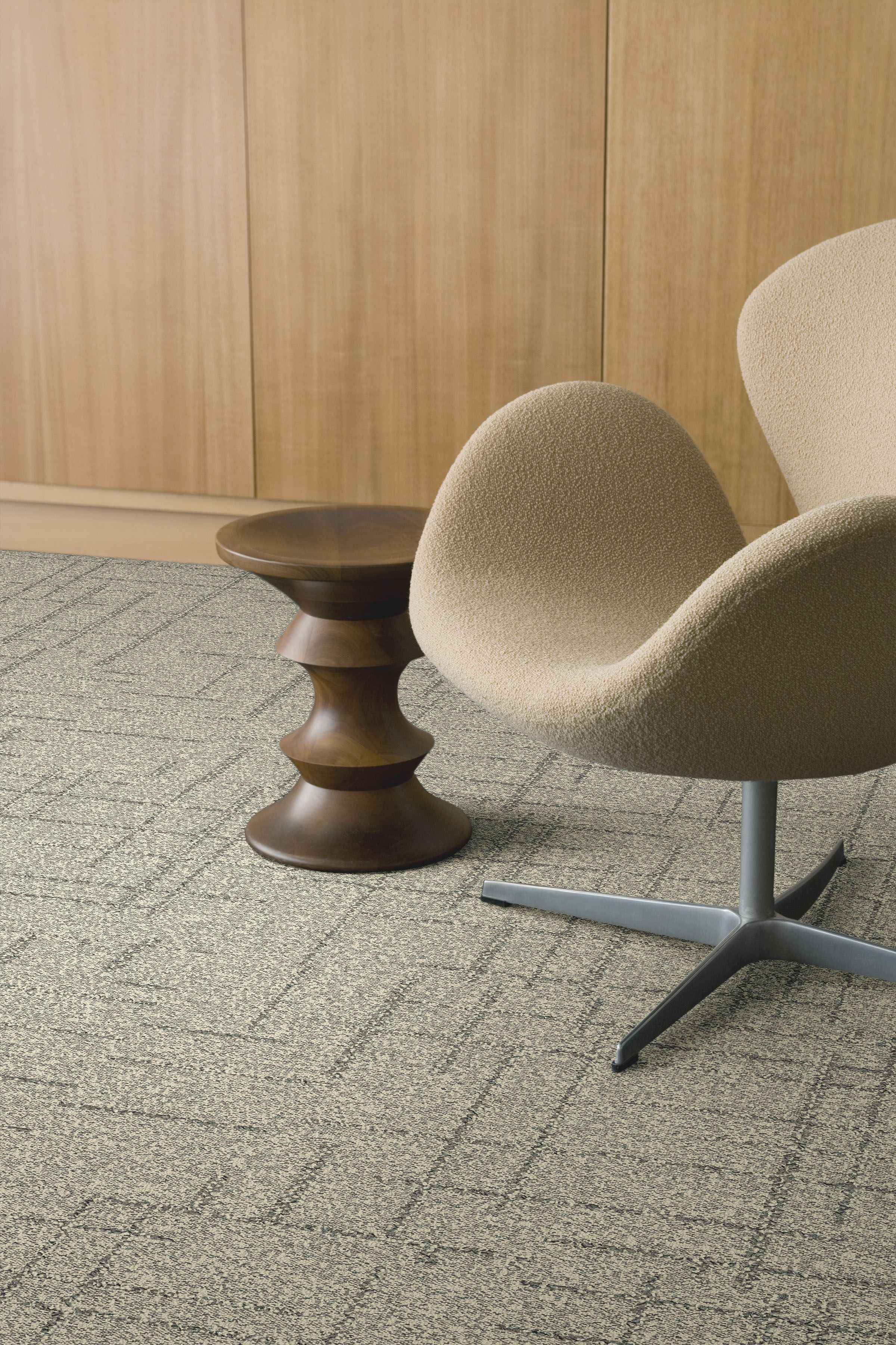 Interface DL925 carpet tile with chair and wood side table image number 1
