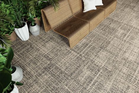 Interface DL926 carpet tile in seating area with plants