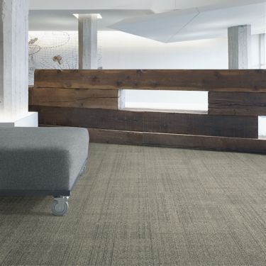 Interface DL926N carpet tile in open area with wood accent wall image number 1