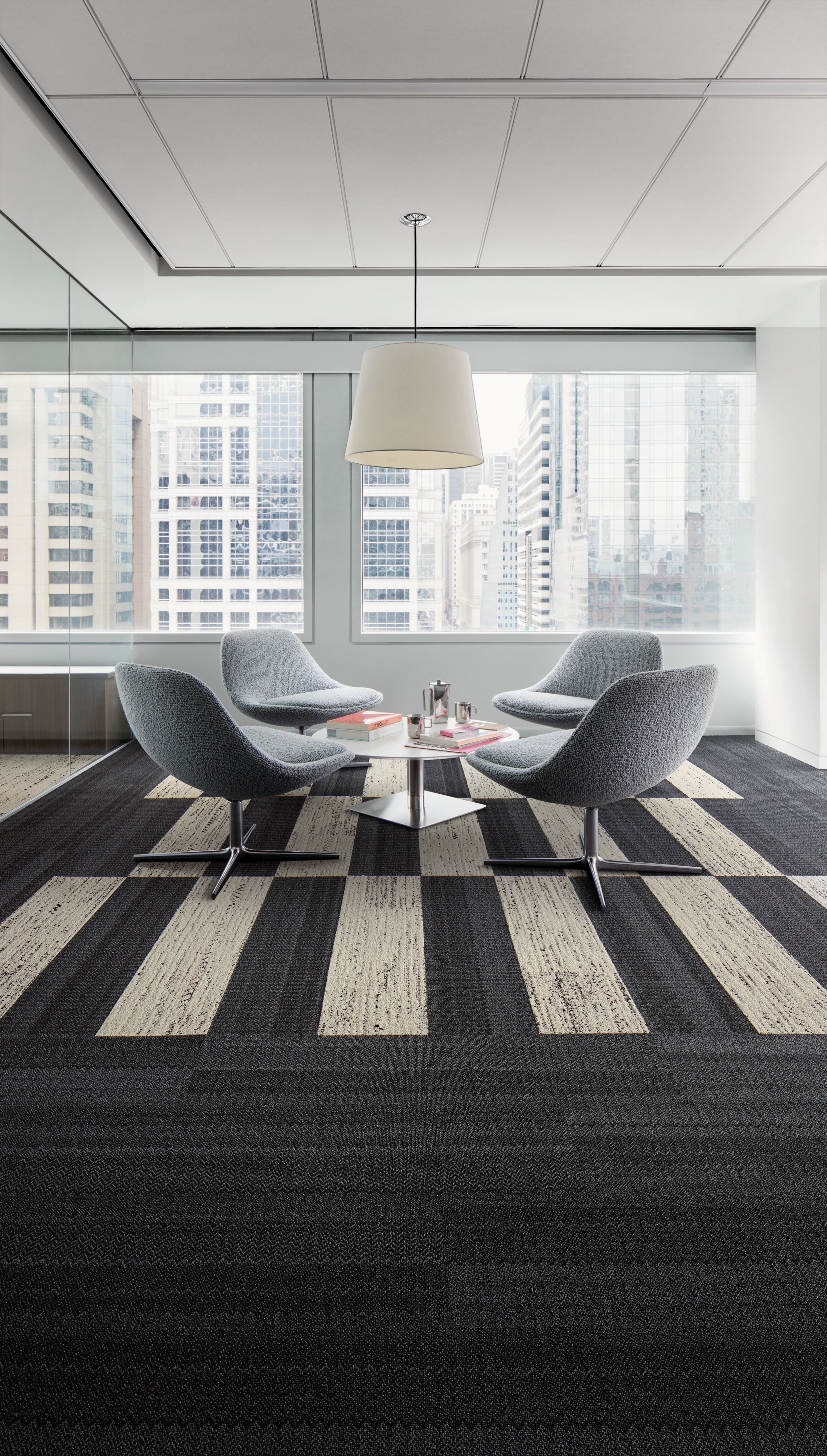 Darning: Visual Code Collection Carpet Tile by Interface