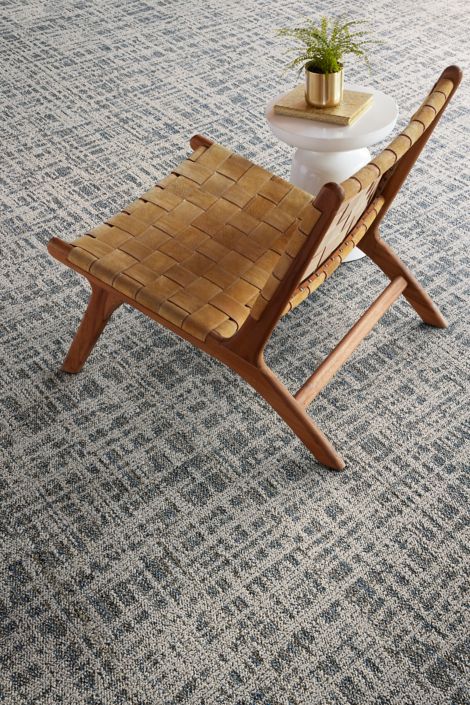 Interface Deckled plank carpet tile in workplace lounge with chair and small table image number 4