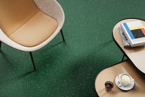 Detail image of noraplan convia rubber flooring in lobby image number 8