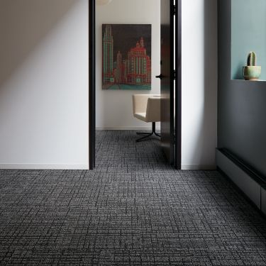 Interface Duplex carpet tile in small room with doorway leading to other room image number 1