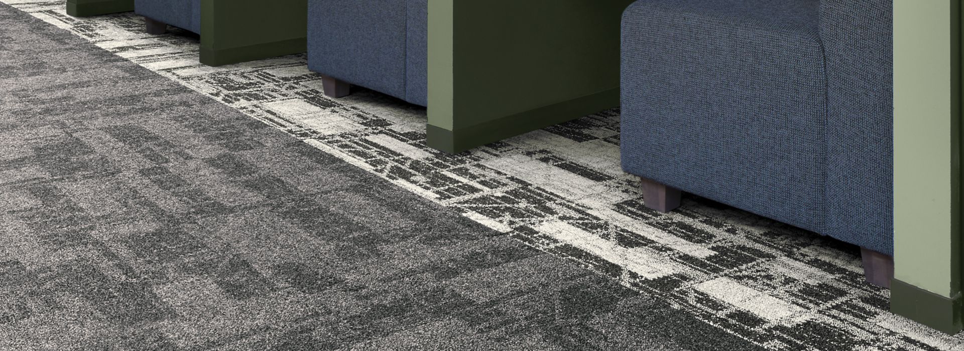 Interface Dynamic Duo carpet tile in private seating areas
