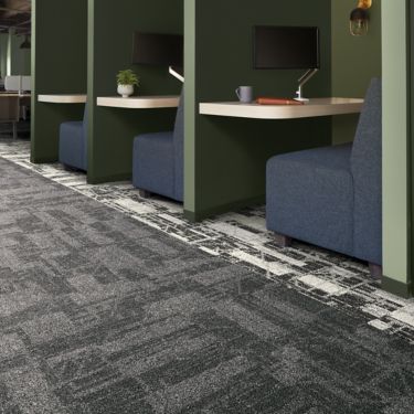 Interface Dynamic Duo carpet tile in private seating areas image number 1