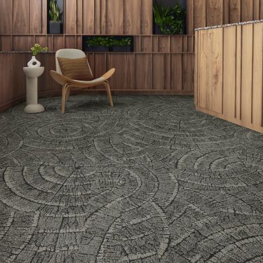 Interface EE710 carpet tile in workplace lobby with wood tones image number 1