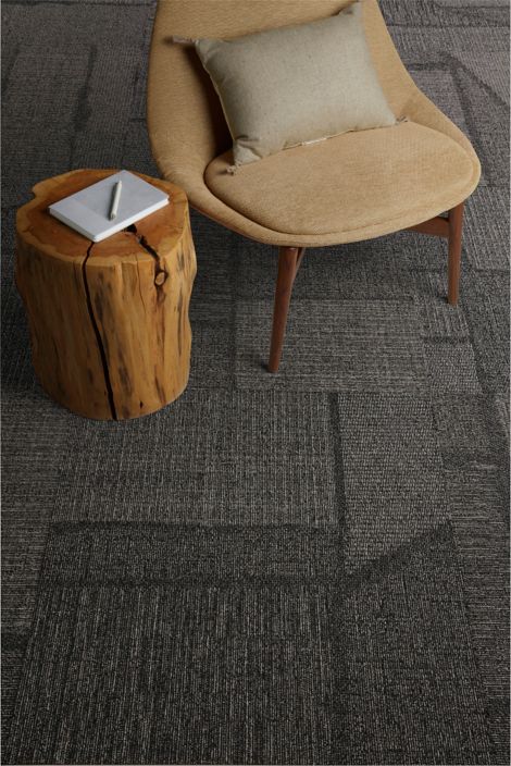 Interface EE713 carpet tile detail with chair and small, log table image number 2