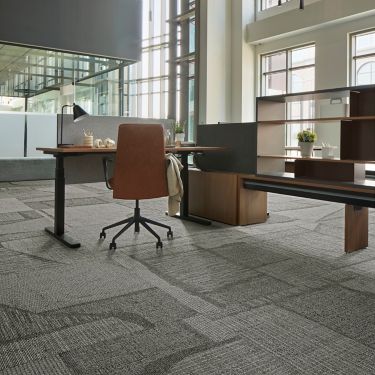 Interface EE713 carpet tile in corporate open office with natural light image number 1