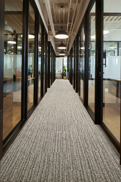 EE714 plank carpet tile in workplace corridor with glass walls image number 2