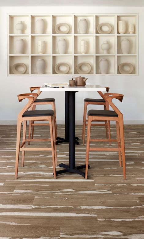 Interface Crossroads plank LVT in corporate break room image number 4