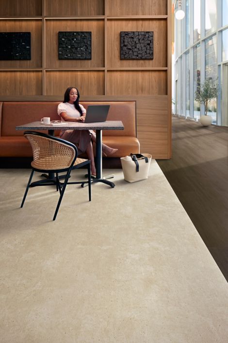 Interface Hearth and On Grain plank LVT in cafe area and corridor image number 3