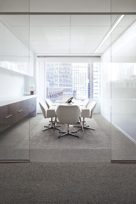 Interface Riverwalk, Edge, and Shed carpet tile in meeting room