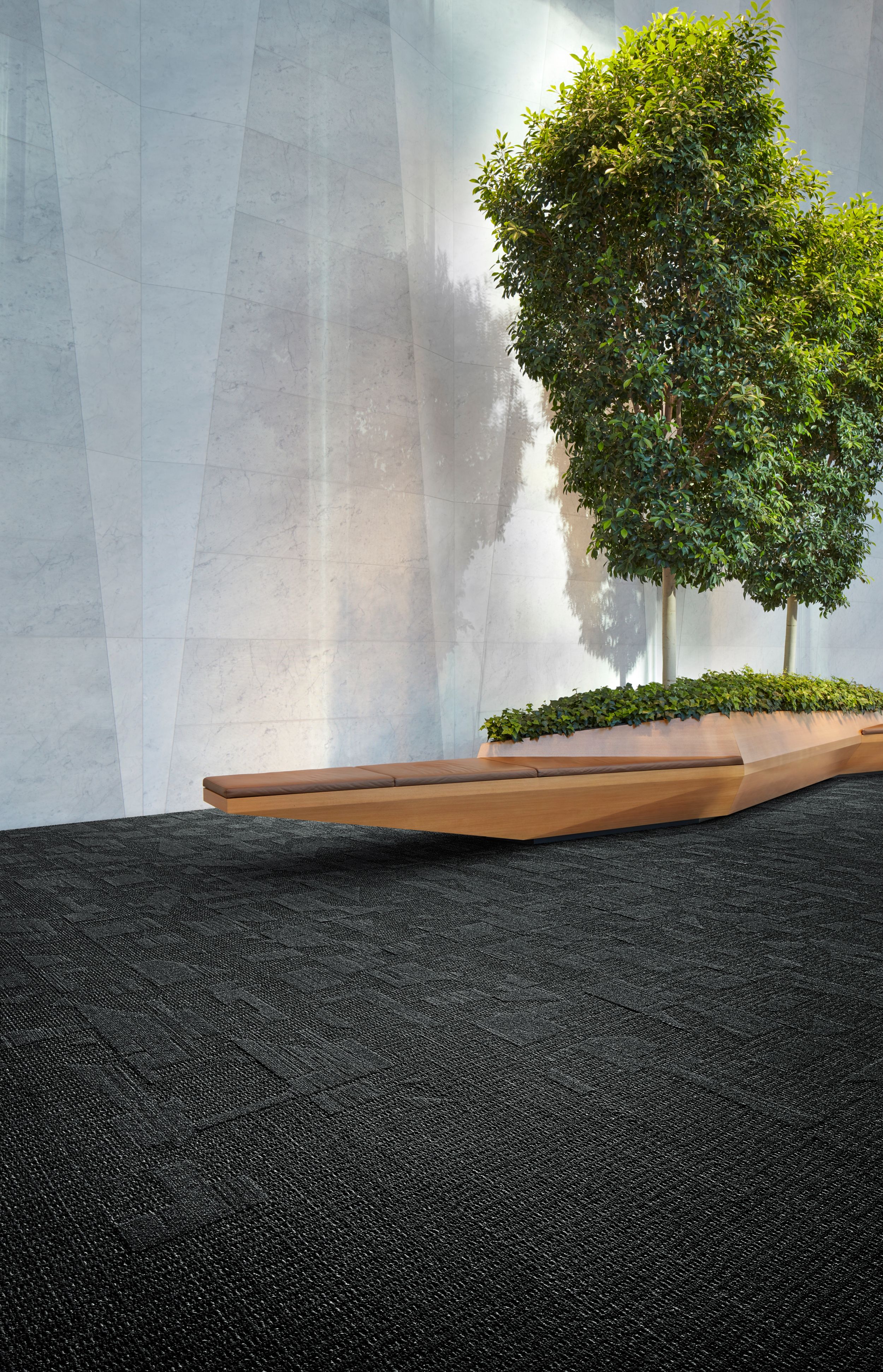 Interface E612 and E613 plank carpet tile in corporate lobby número de imagen 3