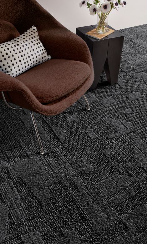 Interface E612 plank carpet tile in corporate lobby image number 2