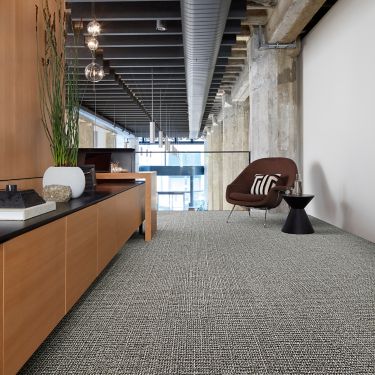 Interface E613 plank carpet tile in office corridor with credenza and small seating area num&eacute;ro d&rsquo;image 2