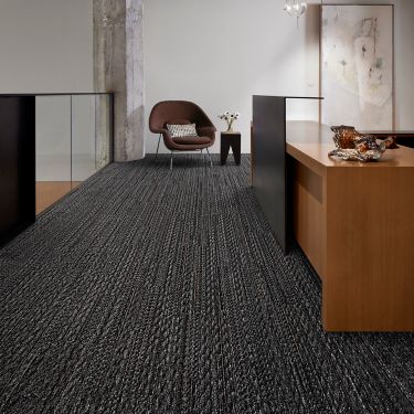 Interface E614 plank carpet tile in corporate reception area image number 1