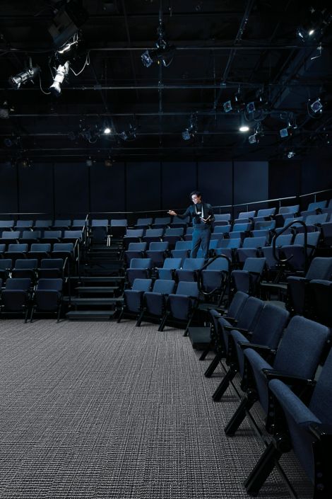 Interface E615 plank carpet tile in small theater número de imagen 5