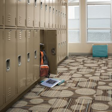 Interface Extra Curricular carpet tile in hallway with beige lockers image number 1