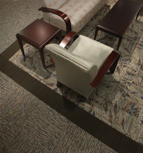 Aerial view of Interface Broadleaf and Savanna carpet tile in seating area image number 7