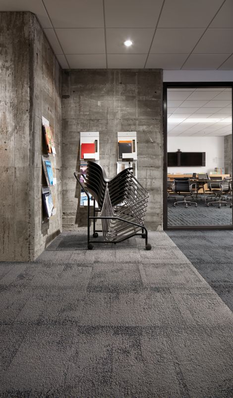 Interface Flagstone carpet tile with stack of chairs image number 4