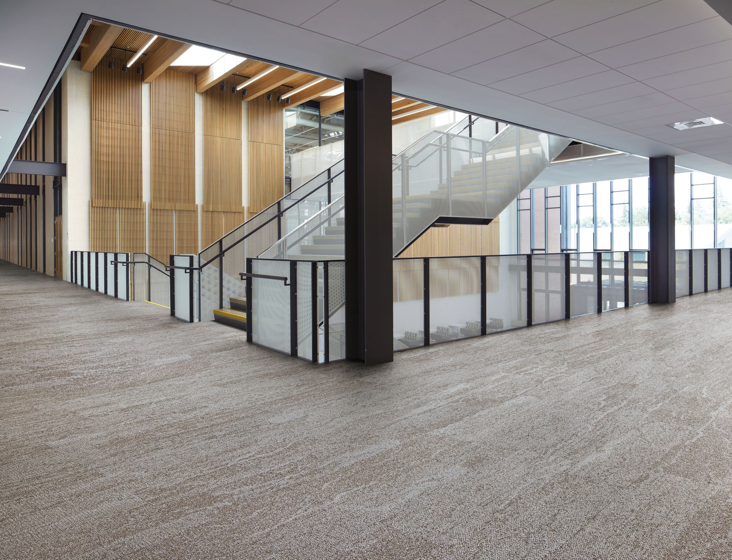 Interface Free Reign plank carpet tile in corridors around stairwell imagen número 5