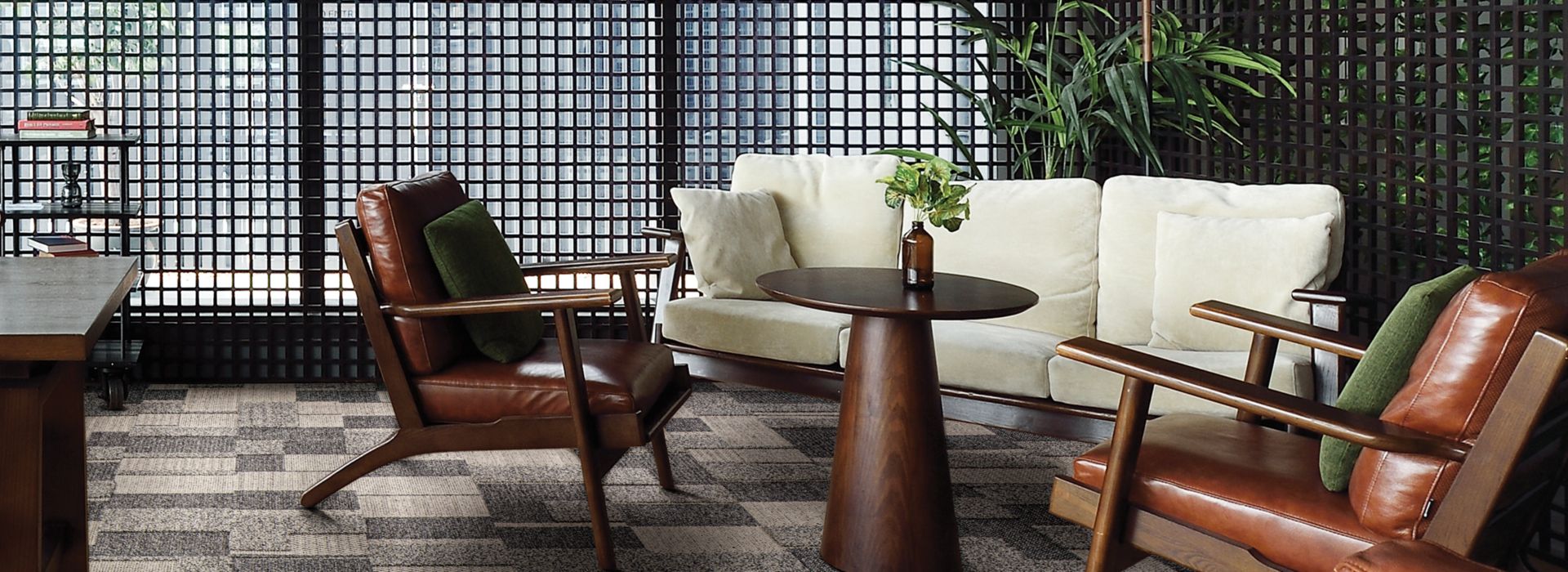 Interface Future Woven plank carpet tile in seating area image number 1