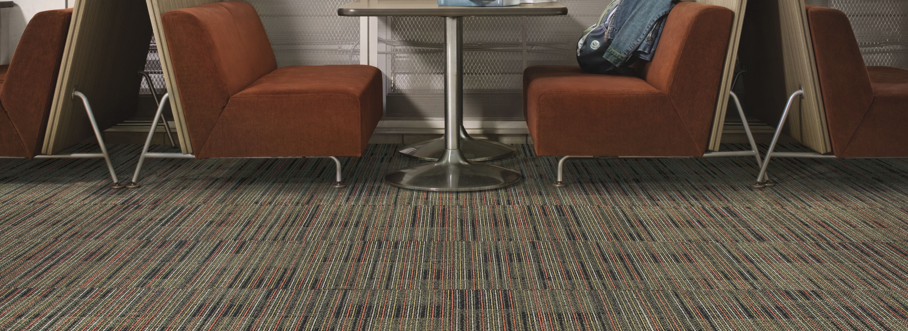 Interface Gather carpet tile with booths against large windows image number 1