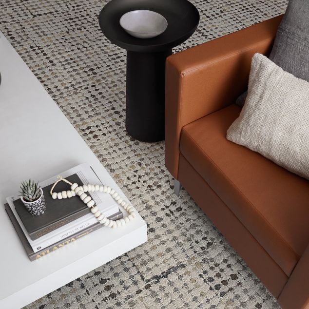 Interface Gossamer carpet tile in workplace lobby