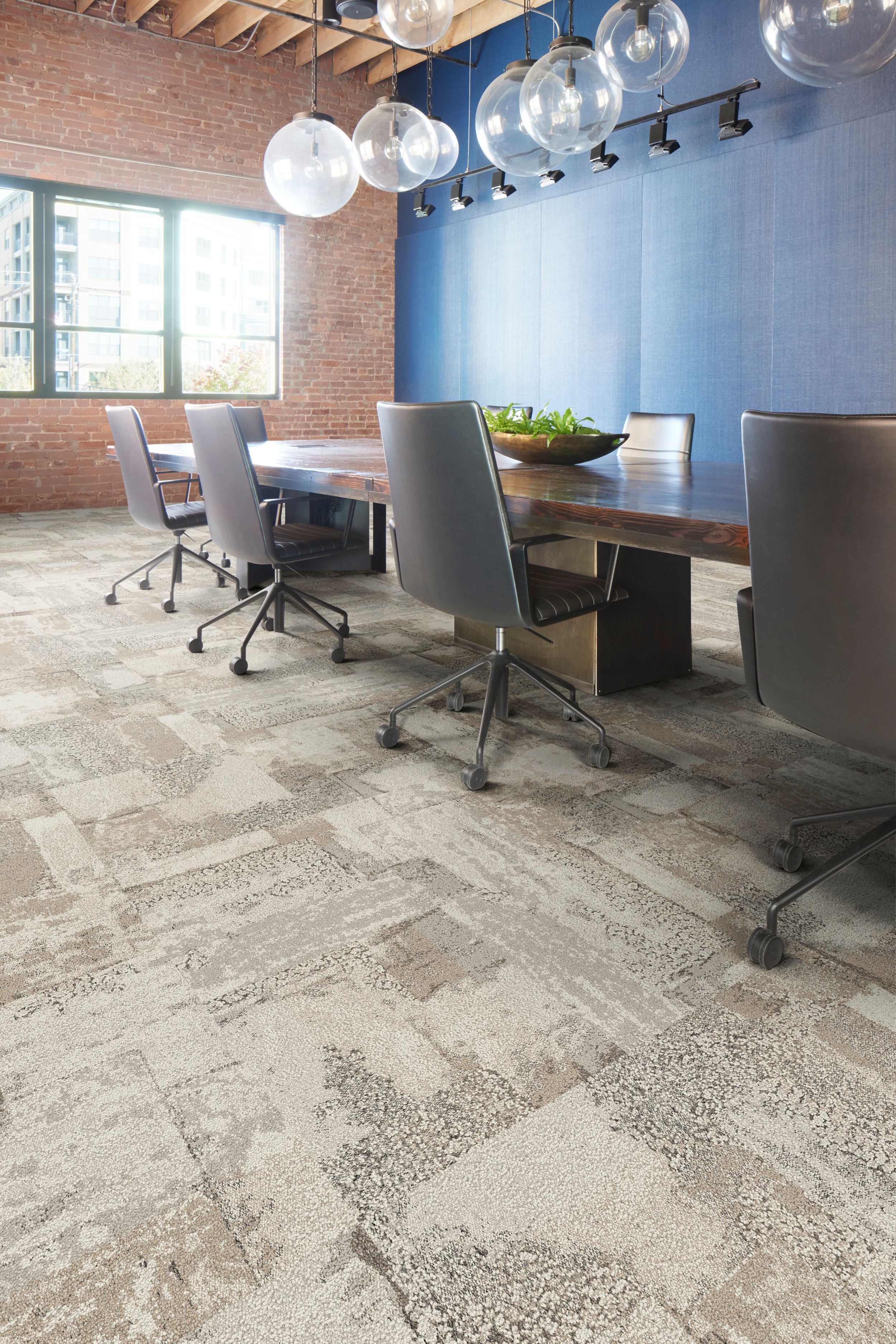 Interface Sun Between carpet tile in meeting room with exposed brick image number 1