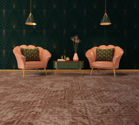 Interface Head Over Heels M1032 carpet tile in hospitality sitting area image number 9
