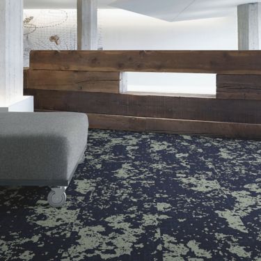 Interface Head in the Clouds carpet tile with marble column and quarter height wood beam wall numéro d’image 1
